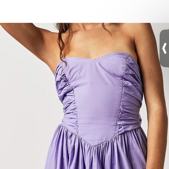 Free People Cohen Poplin Midi Dress- NWOT— Beautiful Lilac Color! - Picture 2 of 5